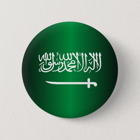 Buttonnen onder Saudische vlag Ronde Button 5,7 Cm (Voorkant)