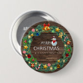 Buttonnen & patches > Buttonnen kerst Ronde Button 7,6 Cm (Voorkant /achterkant)