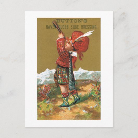 Buttonnen Raven Gloss Shoe Dressing Briefkaart (Voorkant)