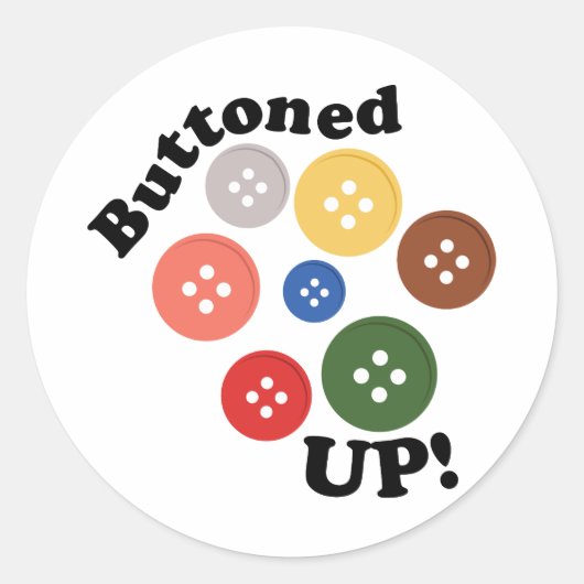 Buttonnen Ronde Sticker (Voorkant)