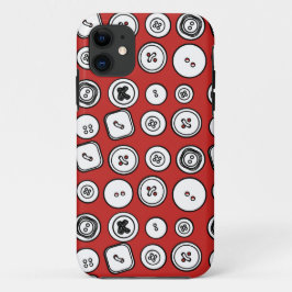Buttonnen Telefoondraagtas iPhone 11 Hoesje