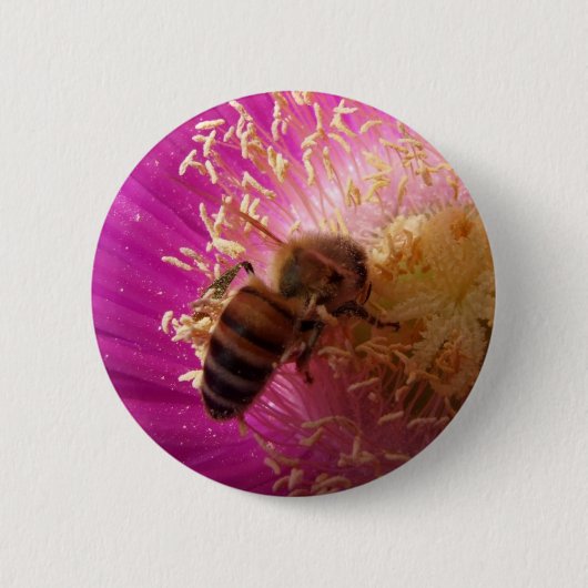 Buttonnen van bijen ronde button 5,7 cm (Voorkant)