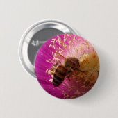Buttonnen van bijen ronde button 5,7 cm (Voorkant /achterkant)