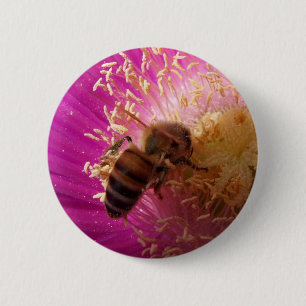 Buttonnen van bijen ronde button 5,7 cm