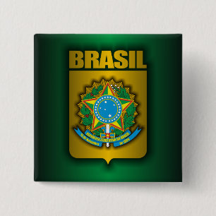 Buttonnen van "brasil Steel" Vierkante Button 5,1 Cm