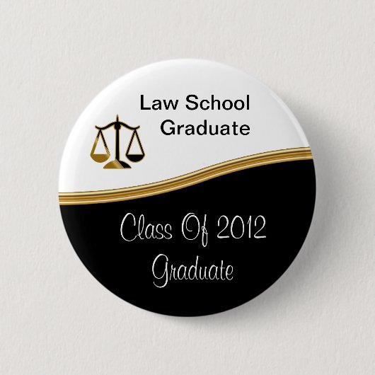 Buttonnen van de rechtenschool Afstuderen Ronde Button 5,7 Cm (Voorkant)