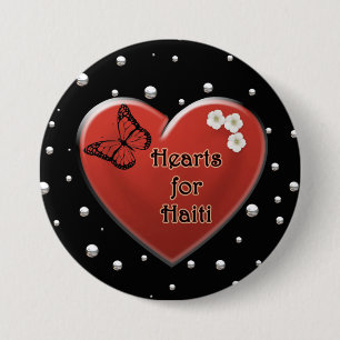 Buttonnen van Haïti Relief Valentijn Ronde Button 7,6 Cm
