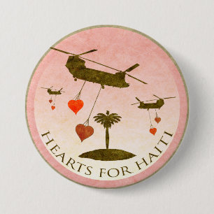Buttonnen van Haïti Relief Valentijn Ronde Button 7,6 Cm
