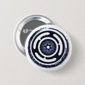 Buttonnen van hak (blauw) ronde button 5,7 cm (Voorkant /achterkant)