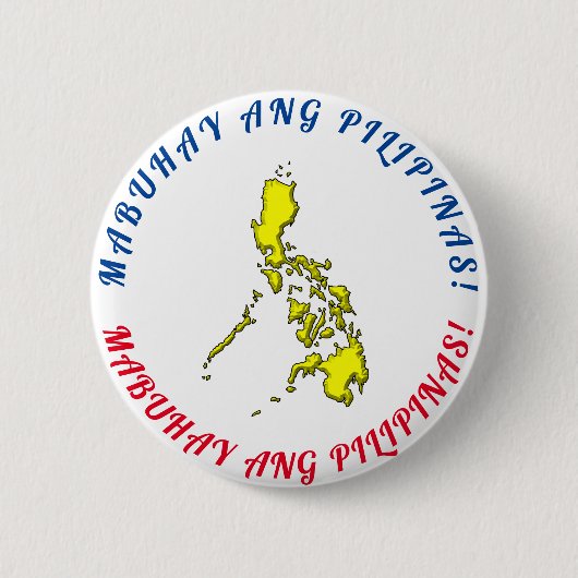 Buttonnen van Mabuhay ang Pilipinas Ronde Button 5,7 Cm (Voorkant)