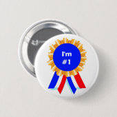 Buttonnen voor aangepaste persoonlijke blauwe lint ronde button 5,7 cm (Voorkant /achterkant)