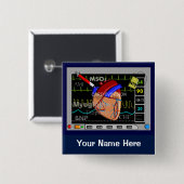 Buttonnen voor hartverpleegkundige monitor vierkante button 5,1 cm (Voorkant /achterkant)