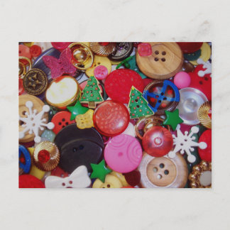 Buttonnen voor het kleuren met kerstbomen feestdagenkaart