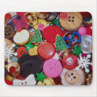 Buttonnen voor het kleuren met kerstbomen muismat