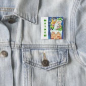 Buttonnen voor kerststuring personaliseren vierkante button 5,1 cm (In situ)