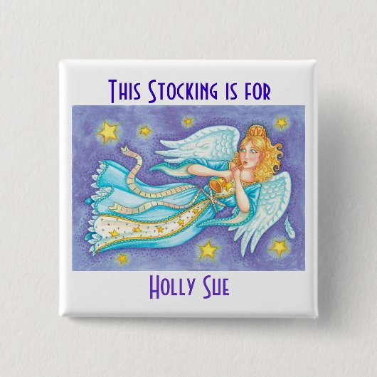 Buttonnen voor kerststuring personaliseren vierkante button 5,1 cm (Voorkant)