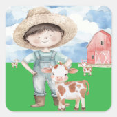 Buttons Vierkante Sticker (Voorkant)