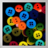 BUTTONS! Whimsical Art Print (Voorkant)