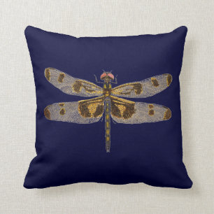 Buurde Pennant Dragonfly op Navy Blue Kussen