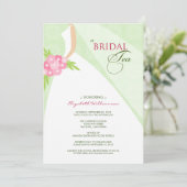 Buurdress Bridal Tea Invitation (groen) Kaart (Staand voorkant)