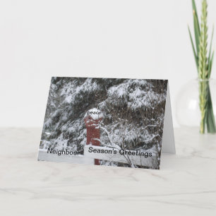 Buurman Kerstgroet - Sneeuw op Bomen Feestdagen Kaart