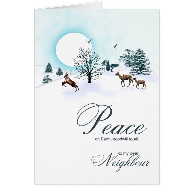 Buurman, kerstscène met rendier (Voorkant)