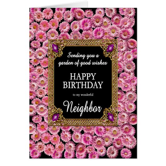 Buurman Verjaardag Roze Daisies (Voorkant)