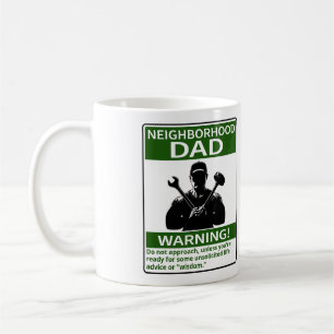 buurt Dad Warning Green Koffiemok