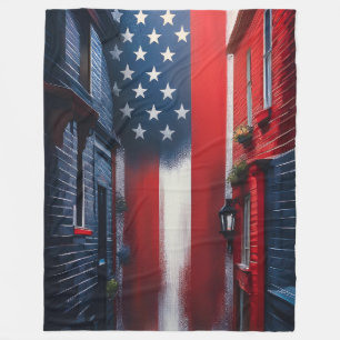 Buurt van Amerika Fleece Deken