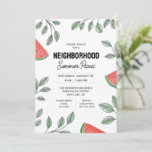 Buurt Zomer Picknick Watermeloen Kaart (Staand voorkant)