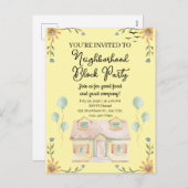 Buurtblokkeringsfeestje Feestdagenkaart (Voorkant / Achterkant)