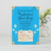 Buurtblokkeringsfeestje Kaart (Staand voorkant)