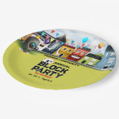 Buurtblokkeringsfeestje Papieren Bordje (Gekanteld)