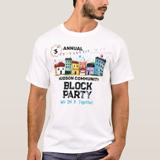 Buurtfeest T-shirt (Voorkant)