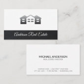 Buurtlogo's | lederen trim | Onroerend goed Visitekaartje (Voorkant / Achterkant)