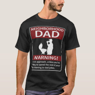 Buurtvader verontruste waarschuwing rood wit t-shirt