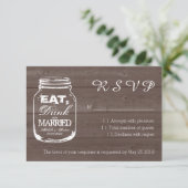 Buvez à manger marié mason jarre RSVP cartes maria (Debout devant)