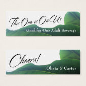 Buvez des billets avec des Feuilles de banane vert (Devant & derrière)