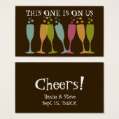 Buvez un verre de verre de champagne de bulle (Devant & derrière)