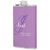 Buwmoeder van de bride Gift Cool Monogram Heupfles (Links)