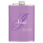 Buwmoeder van de bride Gift Cool Monogram Heupfles (Voorkant)