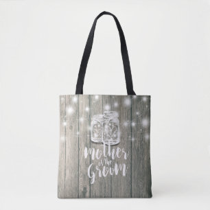 Buwmoeder van de Groom Wood Mason Jar Lights Draagtas
