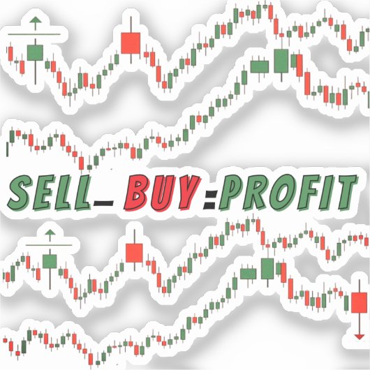 Buy Low Sell High – Elite Trader Vinyl Sticker  (Recto)