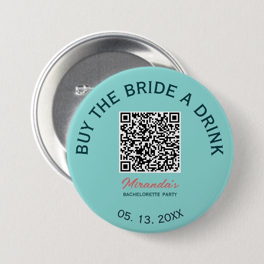 Buy the Bride a Drink QR Code Button (Voorkant /achterkant)