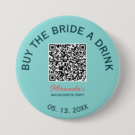 Buy the Bride a Drink QR Code Button (Voorkant)