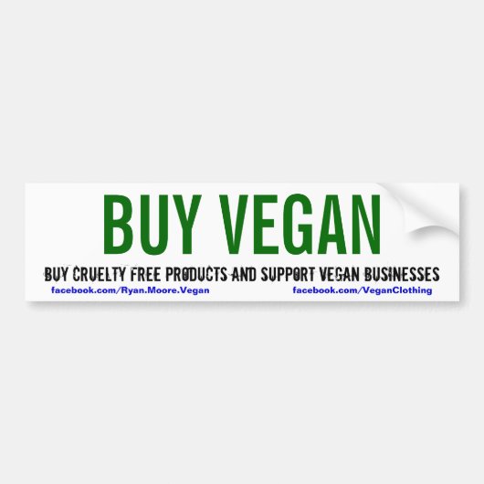 BUY VEGAN BUMPERSTICKER (Voorkant)