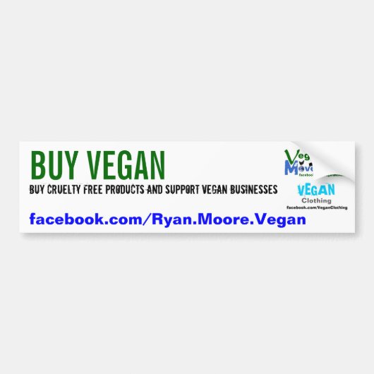 BUY VEGAN BUMPERSTICKER (Voorkant)