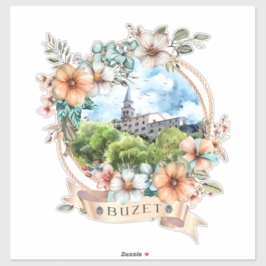 Buzet Croatia Sticker (Vel)