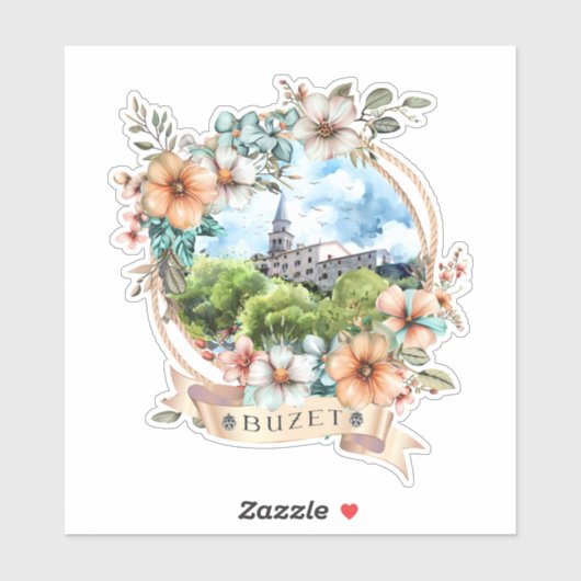 Buzet Croatia Sticker (Vel)