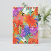 Buzz Among Blooms-Mint Meadow Bedankkaart (Staand voorkant)